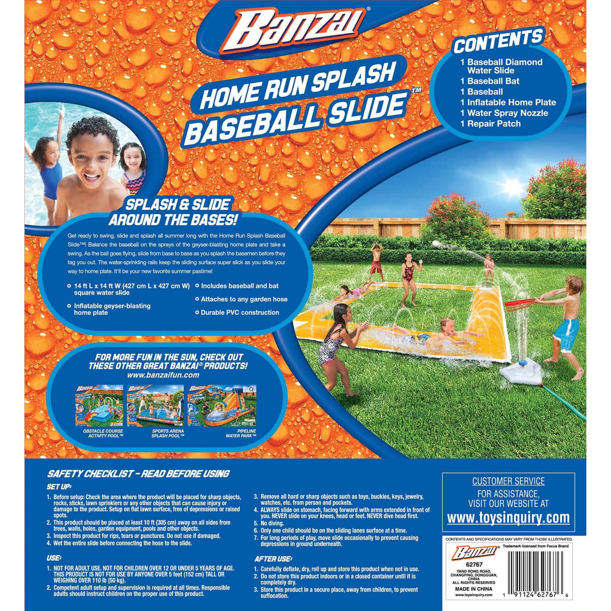 Banzai Homerun Splash Baseball Slide